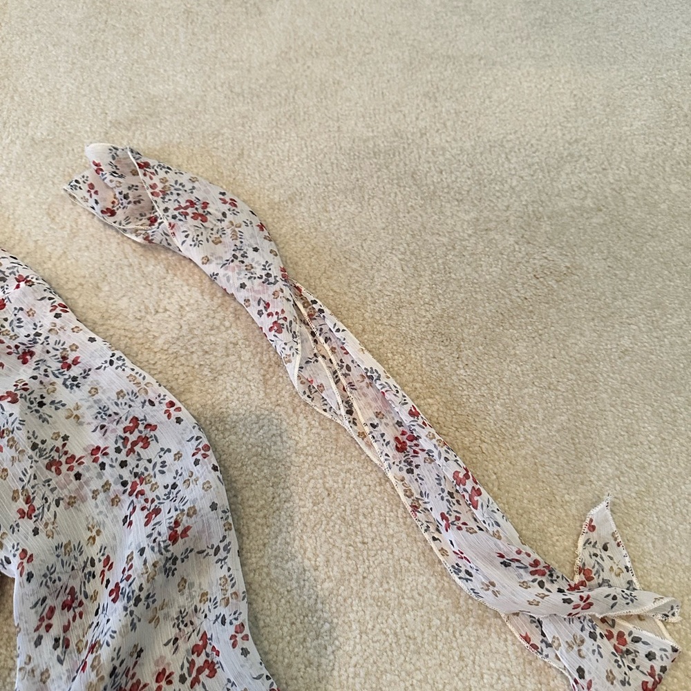 Blush Noir sheer floral scalloped detail too with removable neck tie